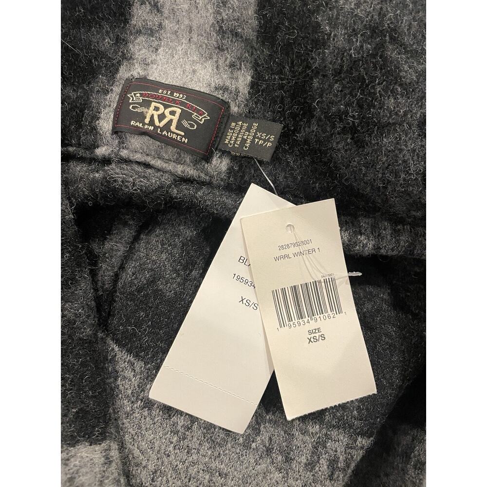 RRL Ralph Lauren Women’s Fringe Trim Wool Blend Jacquard Cape Shawl Coat XS / S - Picture 7 of 9